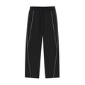 Men Reflection Striped Straight-Leg Sweatpants