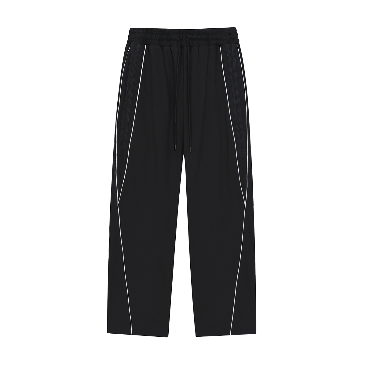 Men Reflection Striped Straight-Leg Sweatpants