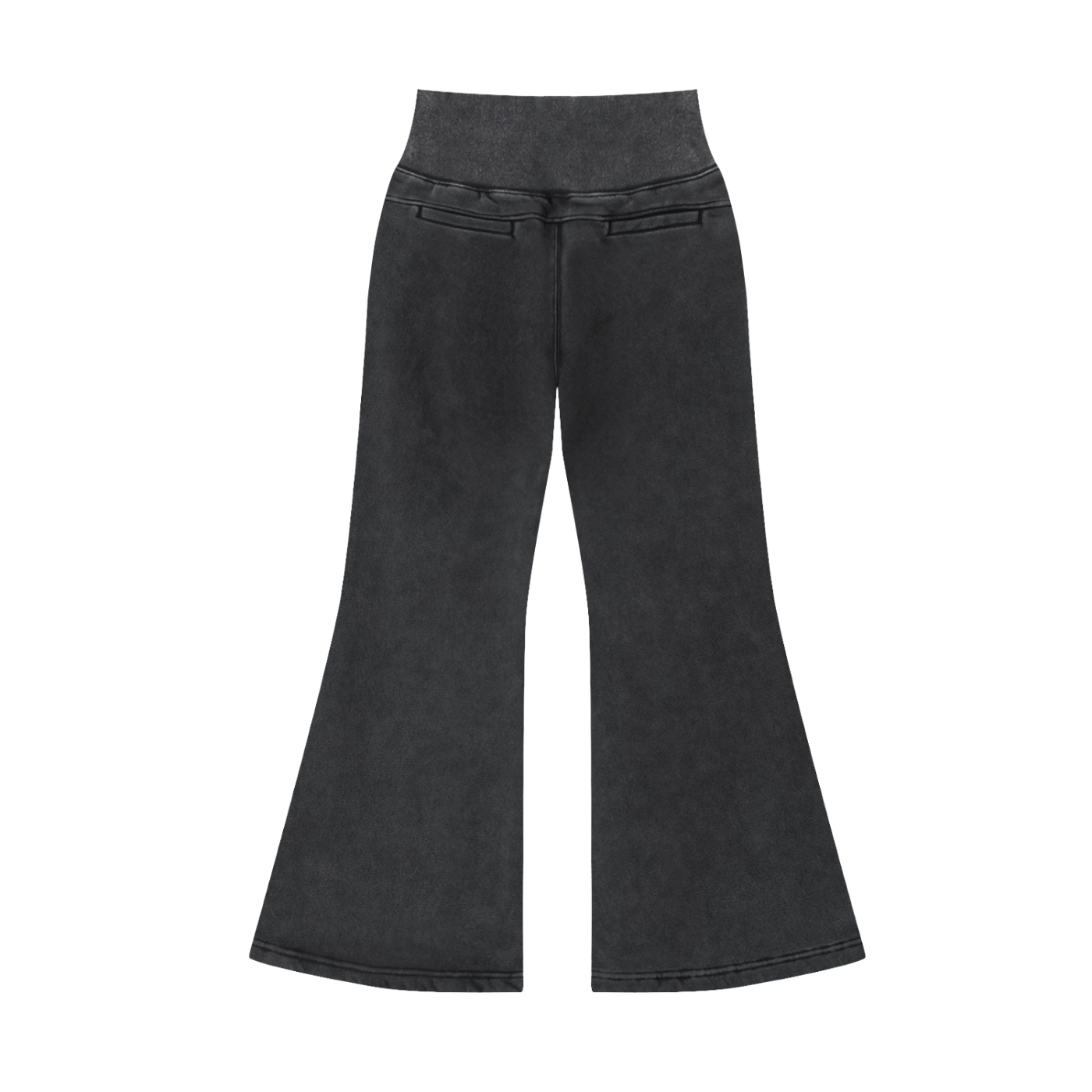 Women Vintage Washed Flared Fleece Pants