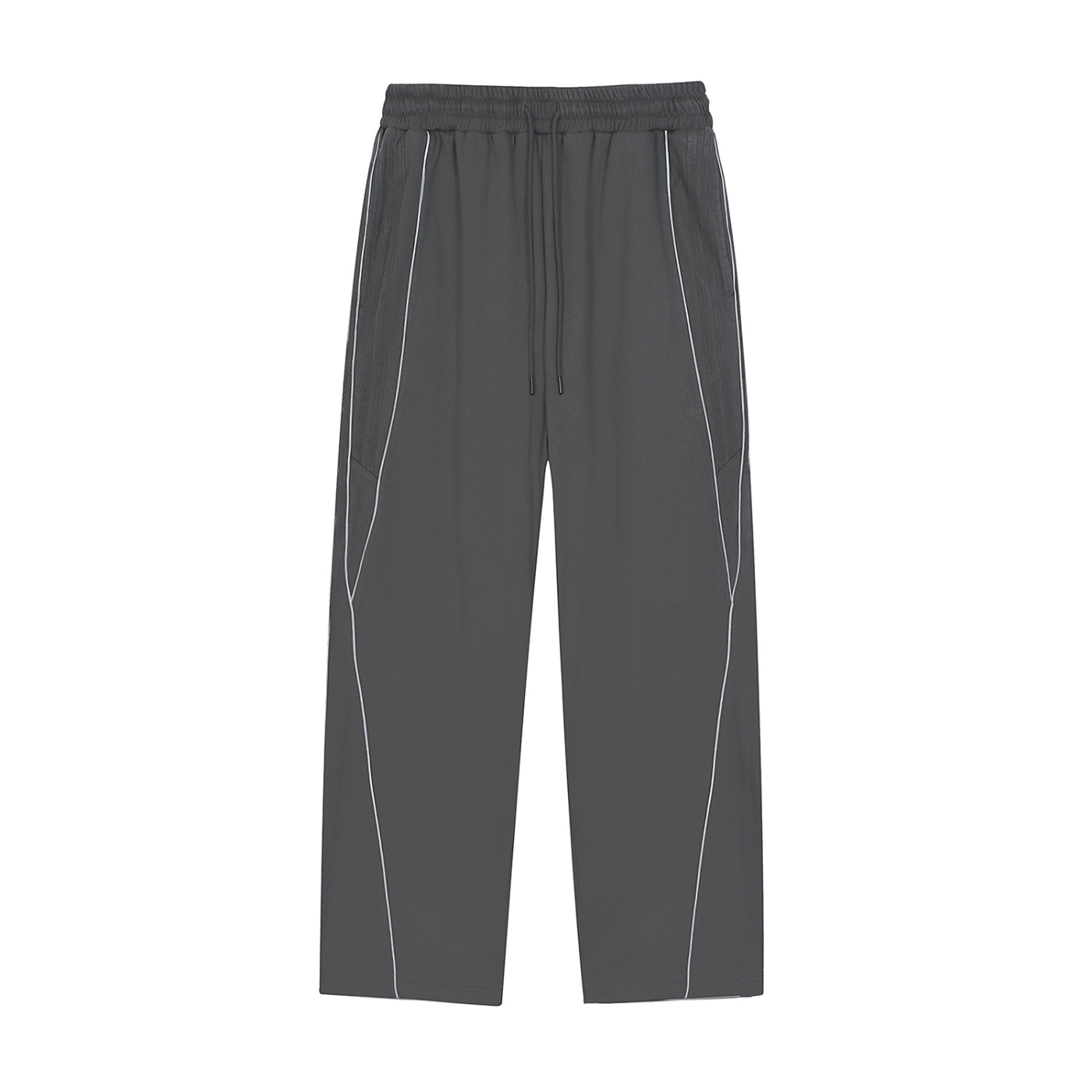 Men Reflection Striped Straight-Leg Sweatpants