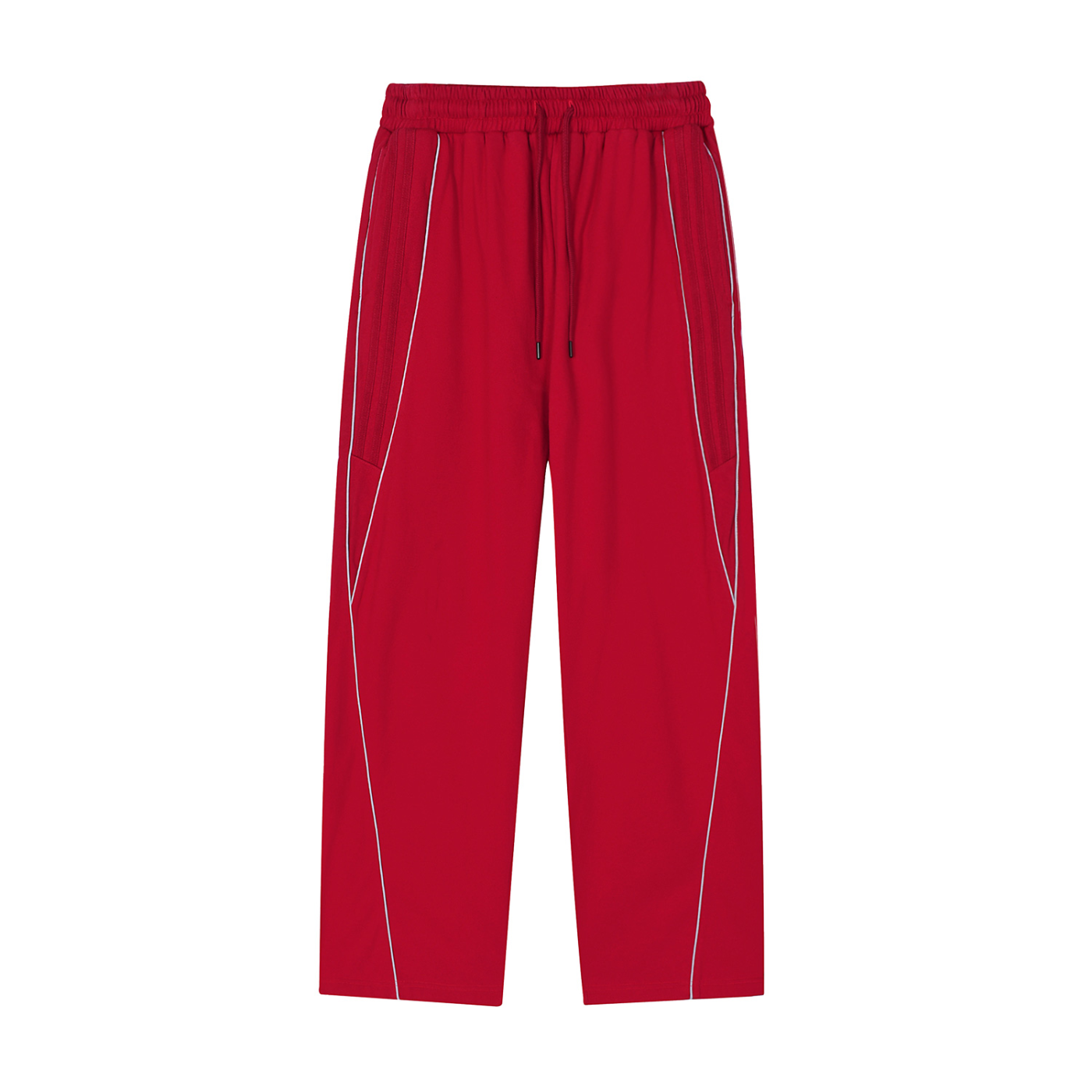 Men Reflection Striped Straight-Leg Sweatpants