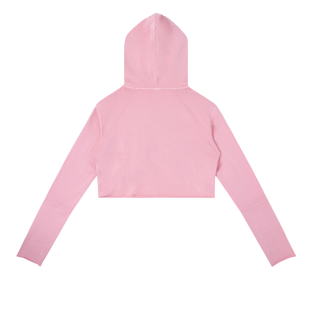 Women Vintage Washed Raw Edge Hoodie