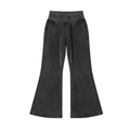 Women Vintage Washed Flared Fleece Pants