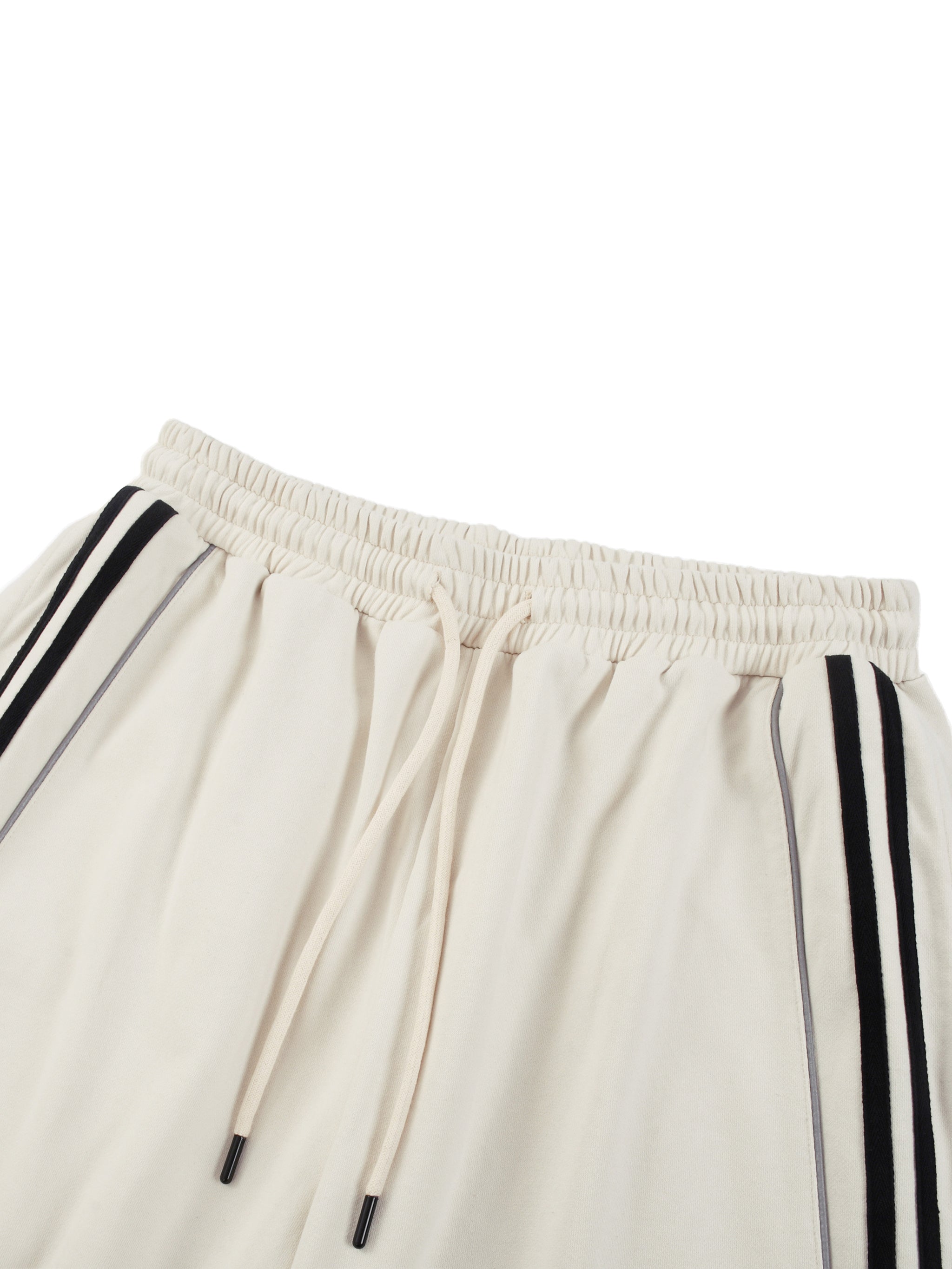 Men Reflection Striped Straight-Leg Sweatpants