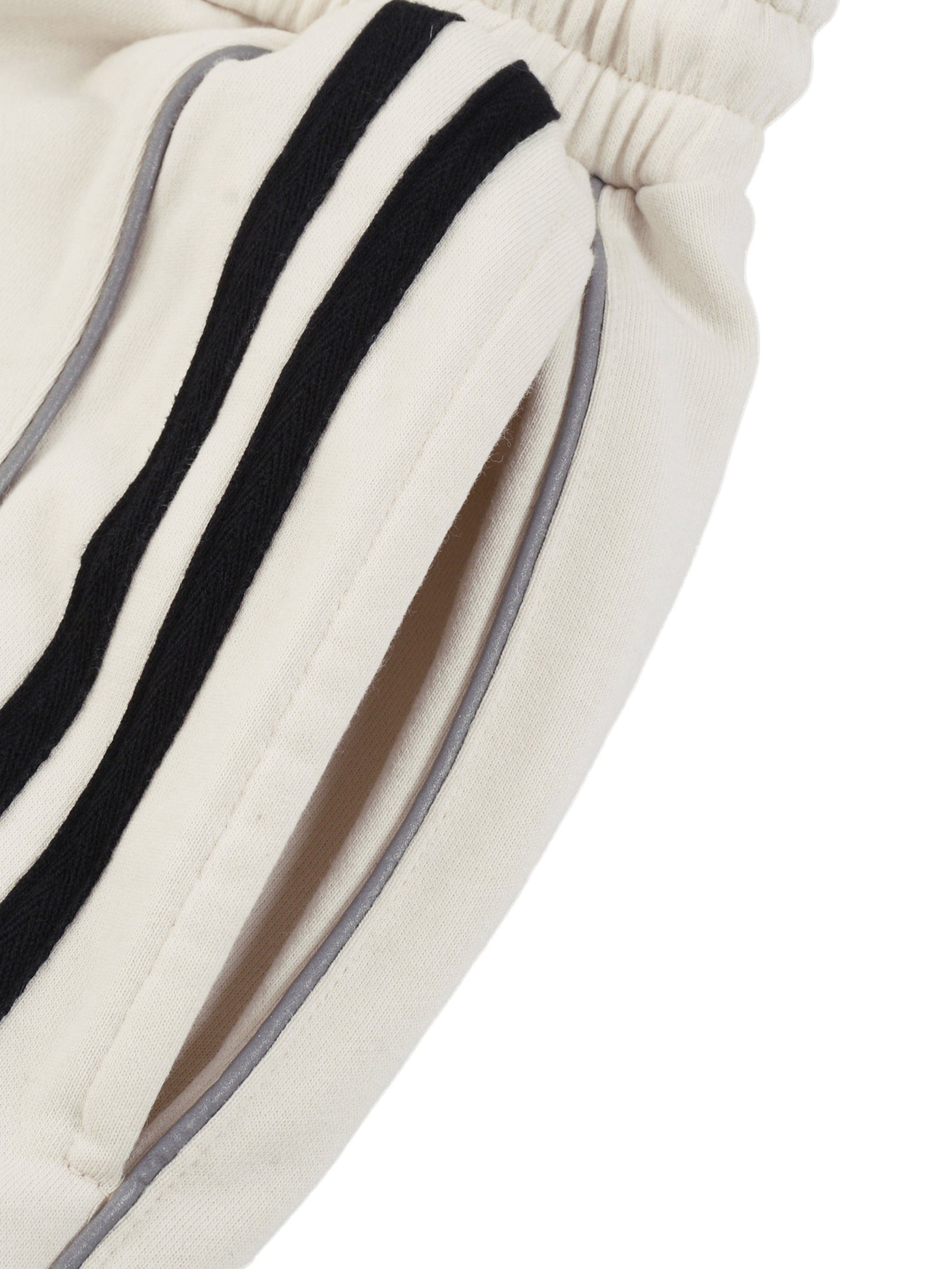 Men Reflection Striped Straight-Leg Sweatpants