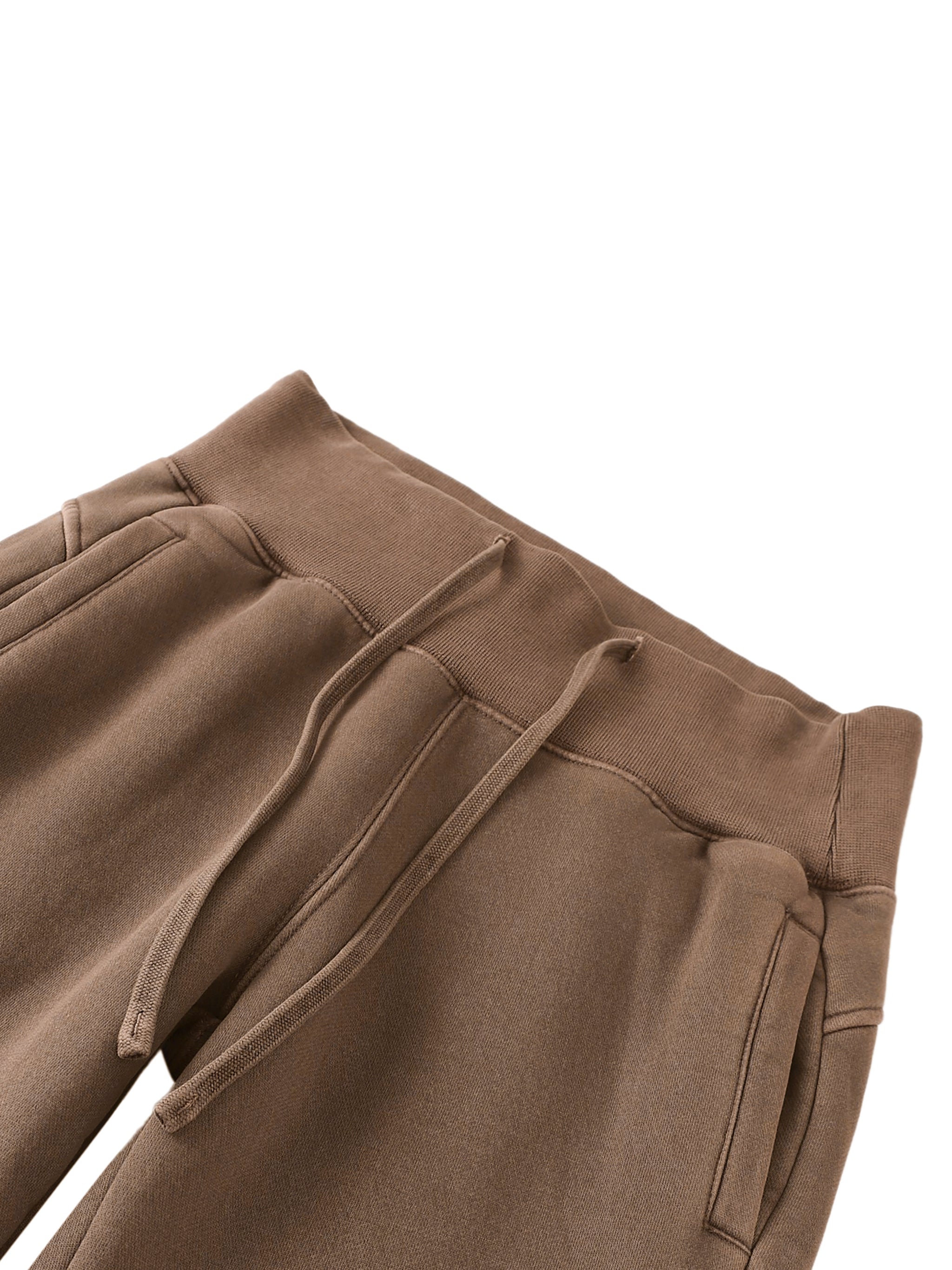 Women Vintage Washed Flared Fleece Pants