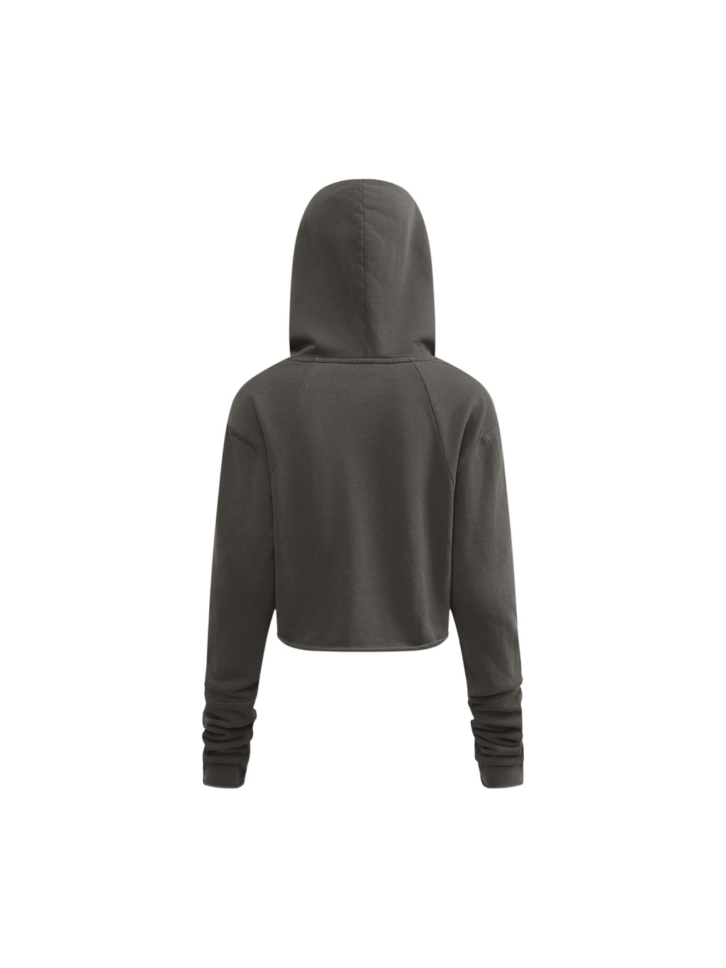 Women Vintage Washed Raw Edge Hoodie