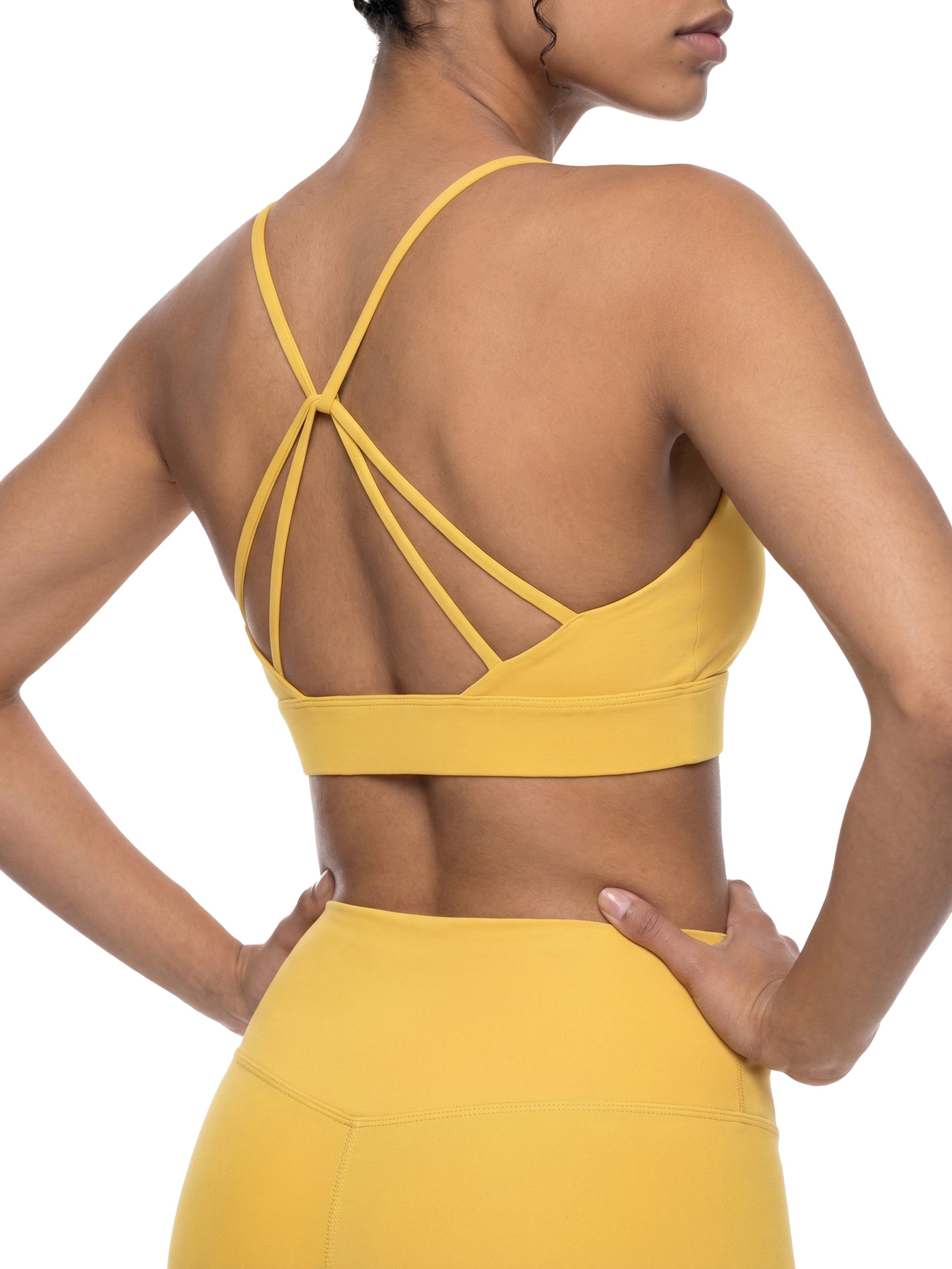 Women Strappy Criss Cross Yoga Sports Bra